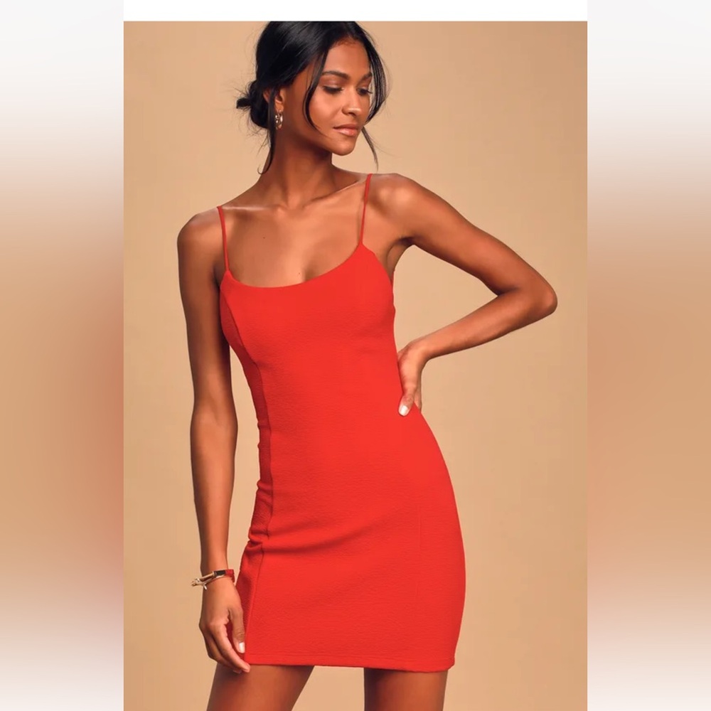 Lulus Red Backless Bodycon Mini Dress - Picture 3 of 4